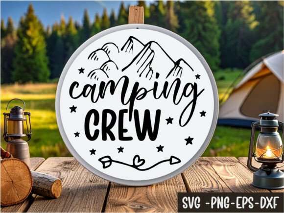 Camping Crew Round Sign SVG: A Versatile Graphic Design Asset for Crafts and Branding