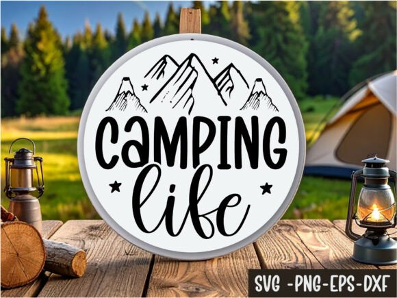 Camping Life Round Sign SVG: A Versatile Graphic Design Asset for Blogs and Crafts
