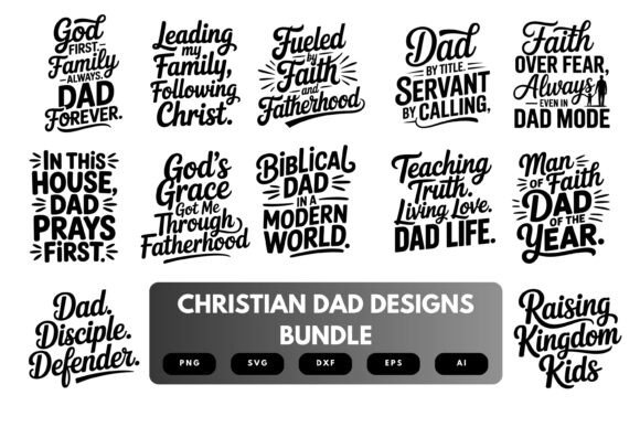 Christian Dad SVG Bundle: Faith-Based Graphics for Heartfelt Crafts