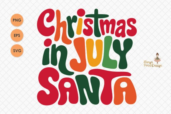 Christmas in July Santa SVG PNG Design: A Festive Graphic for T-Shirt and Branding Projects