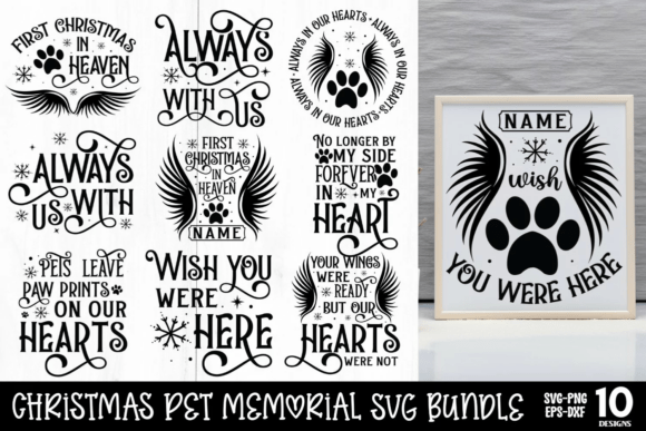 Christmas Pet Memorial SVG Bundle: A Powerful Graphic Design Asset for Crafts and Branding
