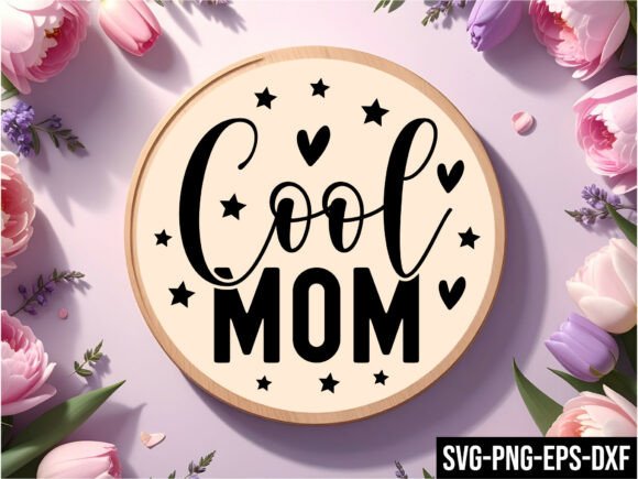 Cool Mom Round Sign SVG – A Versatile Graphic Design Asset for Blogs and Crafts