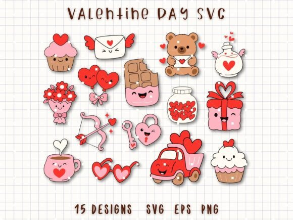 Cute Valentine Clipart Love SVG Set: A Graphics Boost for Editorial Design