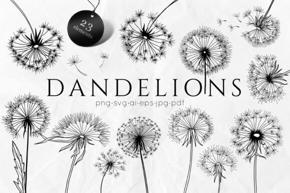 Dandelions SVG – A Delicate Design Asset for Creative Projects