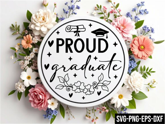 Proud Graduate Round Sign SVG: A Versatile Graphic for Crafts and Graphics