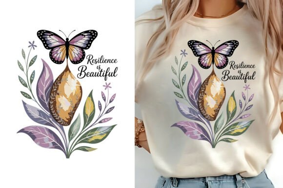 Resilience is Beautiful: A Graphic Design Asset for T-Shirt Designs