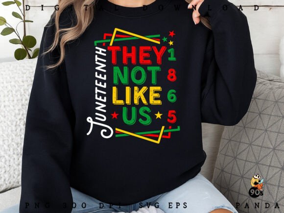 They Not Like Us Juneteenth SVG PNG EPS: A Graphic Asset for Crafts and Creations
